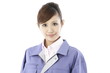 Photo: 作業着を着ている女性 作業着を着ている女性