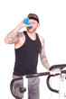 trinken auf dem Laufband