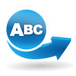 Vector: classement alphabétique sur bouton web bleu classement alphabétique sur bouton web bleu