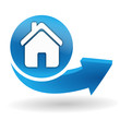 Vector: accueil sur bouton web bleu accueil sur bouton web bleu