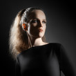 Beautiful woman dark portrait