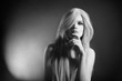 Fashion model blonde woman portrait