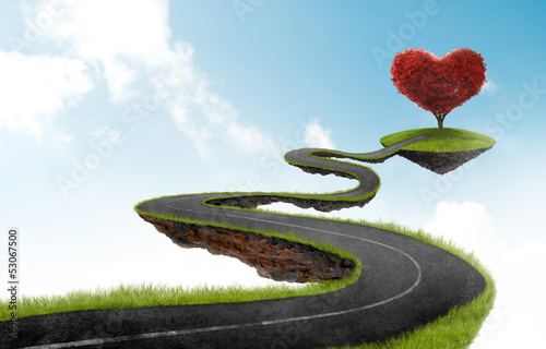 Illustration: The road to Heart tree The road to Heart tree