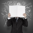 businessman hand show book of success business