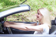 beautiful woman in the car