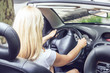 woman in a car