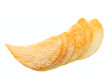 Potato chip isolated on white background.
