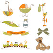 Vector: new baby items set isolated on white background new baby items set isolated on white background