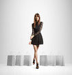 Portrait of a woman with shopping bags