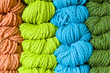 Schafwolle in verschiedenen Farben