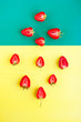 strawberry on the yellow and green
