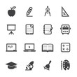 Education Icons with White Background