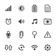 Mobile Phone Icons with White Background
