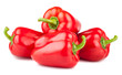 Photo: Four red ripe peppers Four red ripe peppers