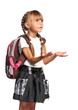 Photo: Little girl with backpack Little girl with backpack