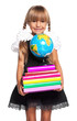 Photo: Little girl with globe Little girl with globe