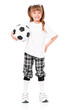 Photo: Little girl with soccer ball Little girl with soccer ball