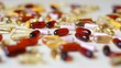 vitamins and tablets of various shapes and colors