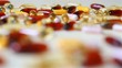 vitamins and tablets of various shapes and colors