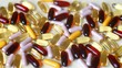 vitamins and tablets of various shapes and colors