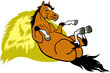 Vector: resting cartoon horse resting cartoon horse