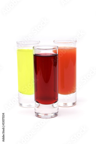 Photo: Three glasses with juice Three glasses with juice