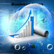 Business graph in digital design.