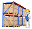 3D white people. Warehouse Manager
