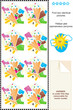 Visual puzzle - find two identical images of ice cream