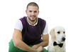 man with dog