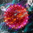 Digital illustration of virus.