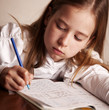 Girl doing homework