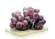red grapes isolated on white background