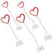 Luftballons mit Hochzeitspost