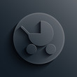 Vector dark circle icon. Eps10
