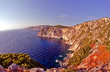 coast with cliff in Zakynthos island, Greece