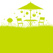 Summer Garden Barbecue Background