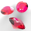 Diamonds isolated on the background