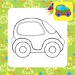 Vector toy car for coloring