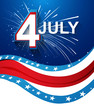 4th july american independence day flag celebration wave