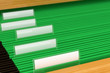 Photo: Green File Folders with shallow depth of field Green File Folders with shallow depth of field