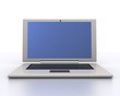 Laptop with blue screen
