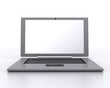 Laptop with white screen