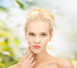 clean face of beautiful girl