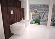 Illustration: Modern interior of bathroom Modern interior of bathroom