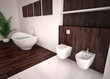 Illustration: Modern interior of bathroom Modern interior of bathroom