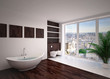 Illustration: Modern interior of bathroom Modern interior of bathroom