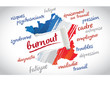 Vector: LE BURNOUT en france LE BURNOUT en france