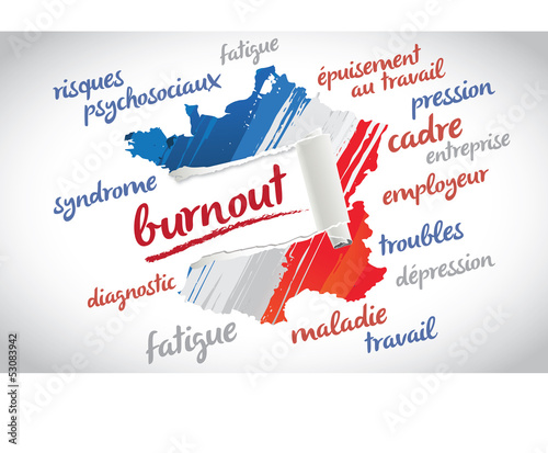 Vector: LE BURNOUT en france LE BURNOUT en france