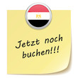Jetzt Aegypten buchen notiz mit magnet
